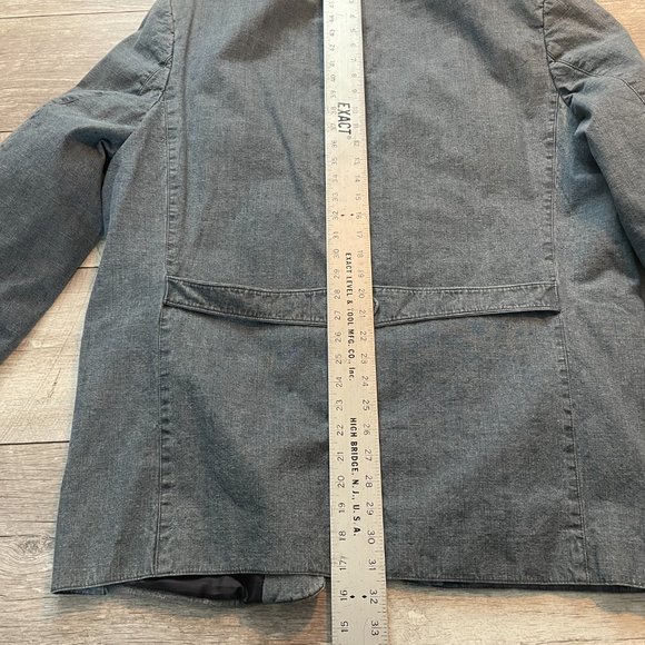 Handcrafted Men's Tyrol Loden Trachten Jacket Denim German Bavarian XL - Picture 7 of 8